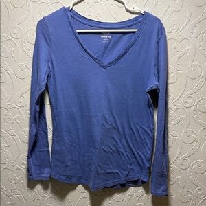 Old Navy Women's Long Sleeve V-Neck Top - Blue
